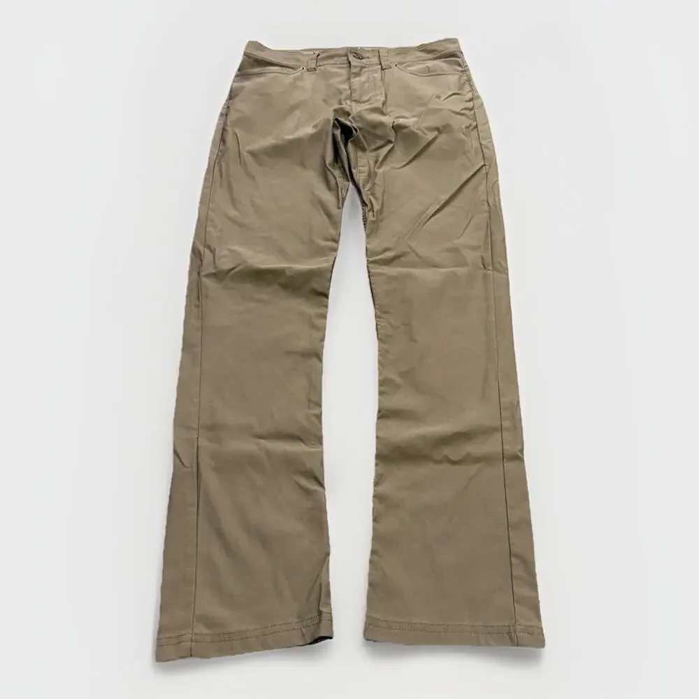 prAna Mens Brown Slim Fit 5 Pocket Straight Pants Size 33x32 Style# 1965551